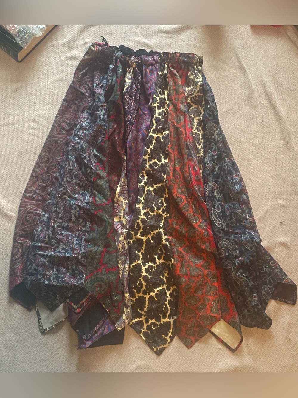 Handmade Midi-Maxi skirt made of men’s ties
